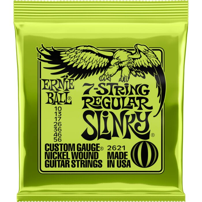 Ernie Ball Regular Slinky Nickel Wound 7-String Electric Guitar Strings - 10-56 Gauge