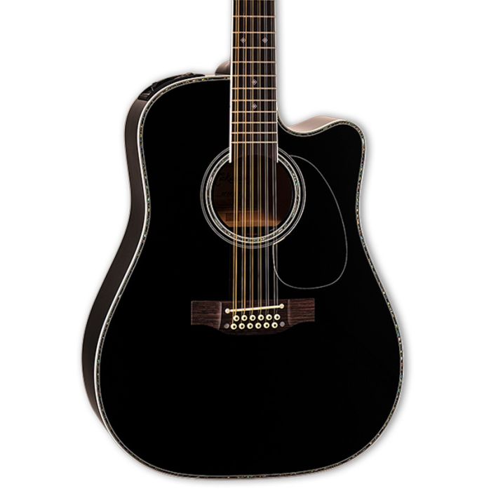 Takamine EF381DX Black Gloss - 12 String Acoustic Electric Guitar