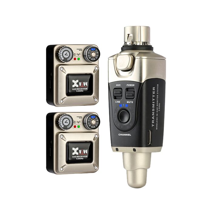 Xvive U45R2 Complete Wireless In-Ear Monitor System with Two Receivers - 5.8GHz