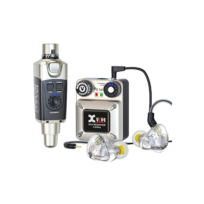 Xvive U45T9 Complete Wireless In-Ear Monitor System with T9 In-Ears - 5.8GHz