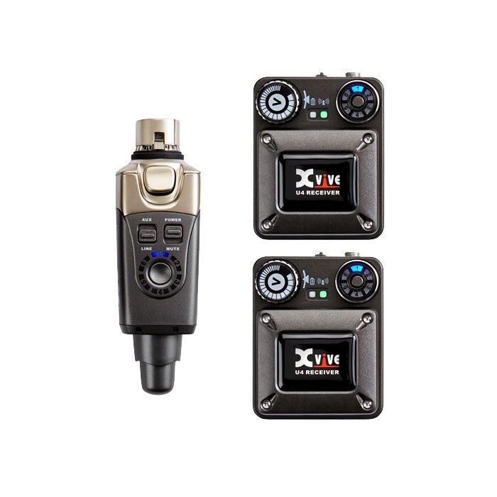 Xvive U4R2 Wireless In-Ear Monitor System with Two Receivers - 24.GHz