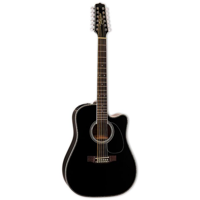 Takamine EF381DX Black Gloss - 12 String Acoustic Electric Guitar