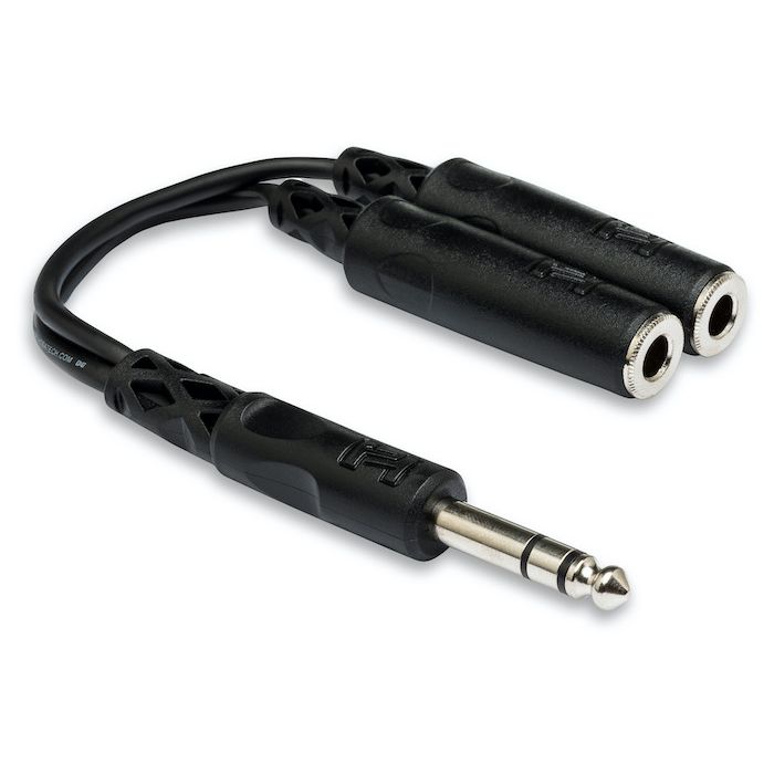Hosa YPP-118 1/4 in TRS to Dual 1/4 in TRSF Y Cable